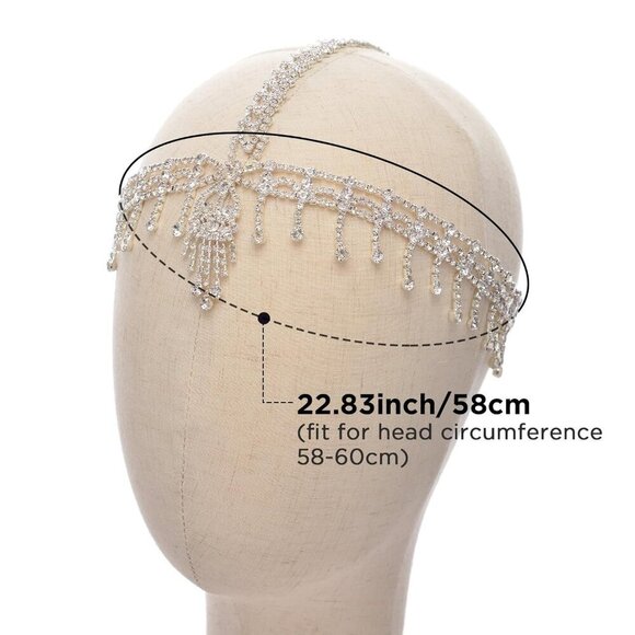 1920s Headband Rhinestone Flapper Hair Accessories for Costume Party main image 5